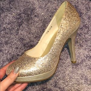 Champagne Gold Glitter Heels